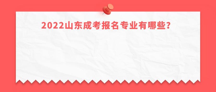 2022山东成考报名专业有哪些？