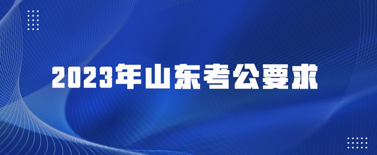 2023年山东考公对于学历的要求