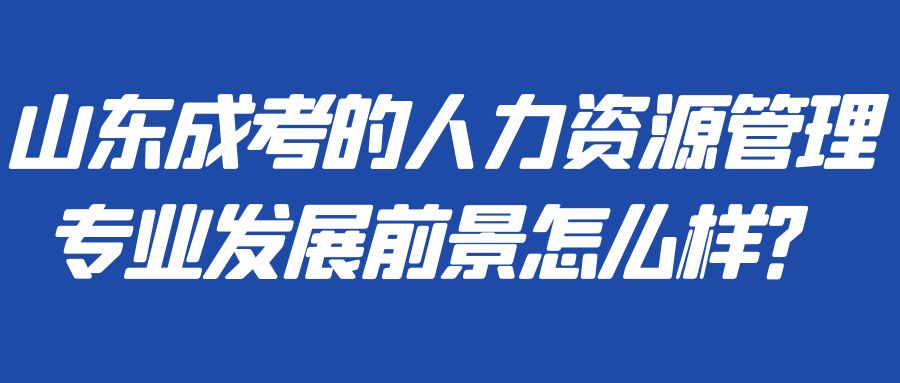 山东成考的人力资源管理专业发展前景怎么样？(图1)