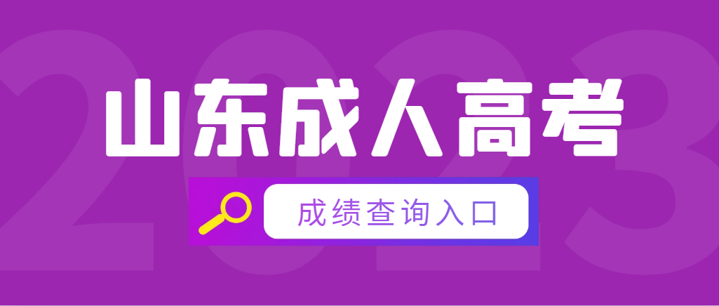 2023年山东成人高考成绩查询入口