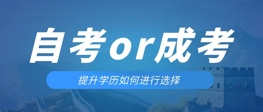 是等待报考来年的成人高考还是报名当年的自考