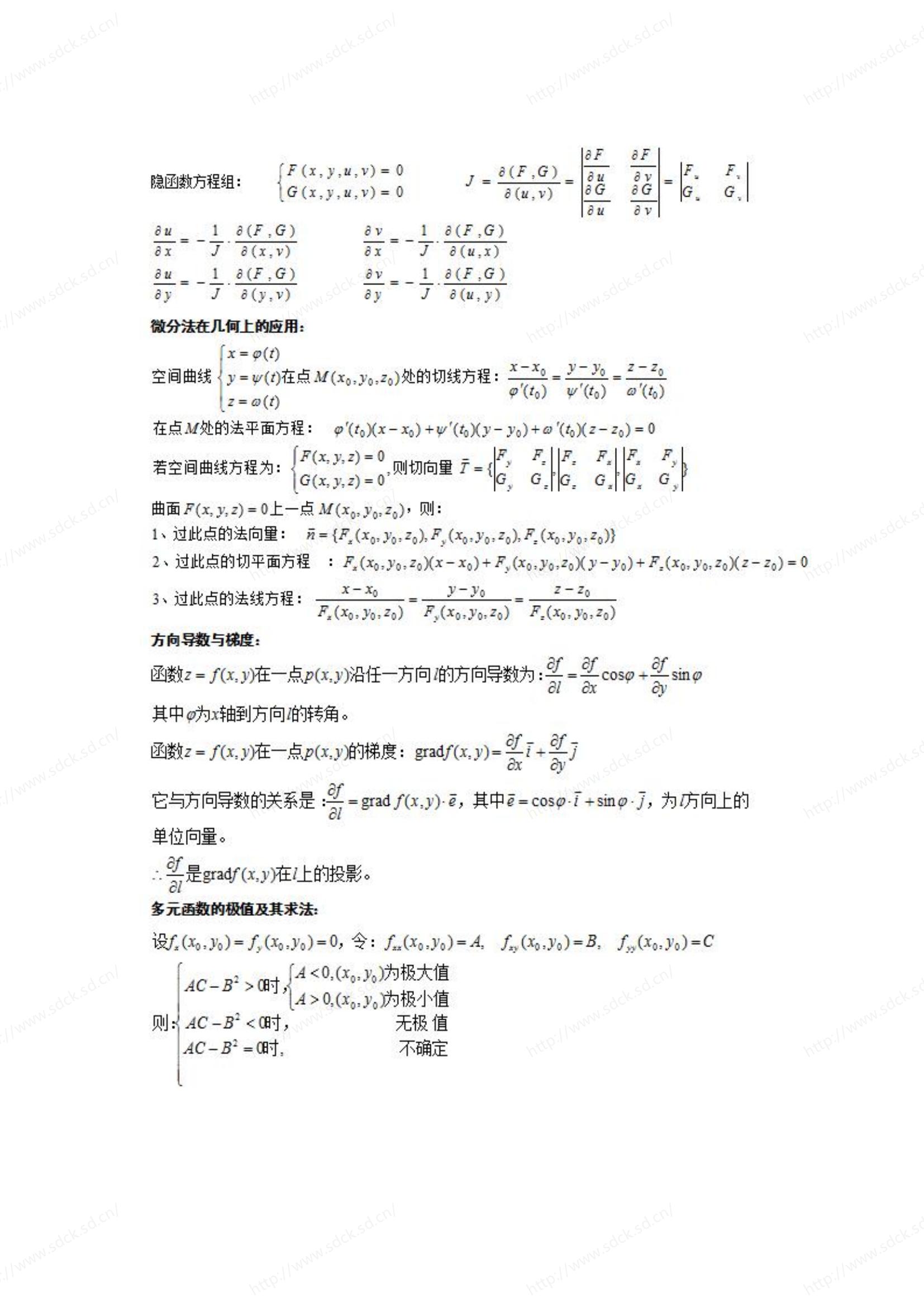 2024年山东成人高考高等数学一公式汇总(图5)