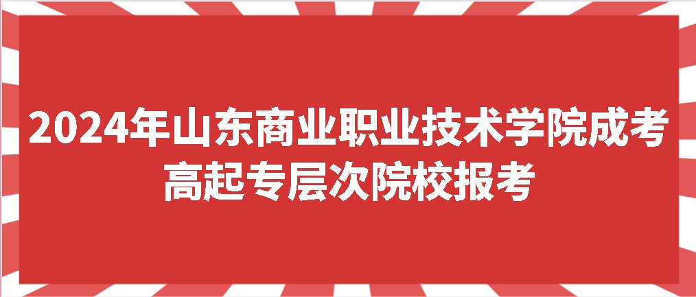 2024年山东商业职业技术学院成人高考高起专层次院校报考(图1)