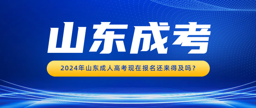 2024年山东成人高考现在报名还来得及吗？(图1)