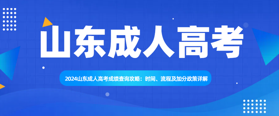 2024山东成人高考成绩查询攻略：时间、流程及加分政策详解