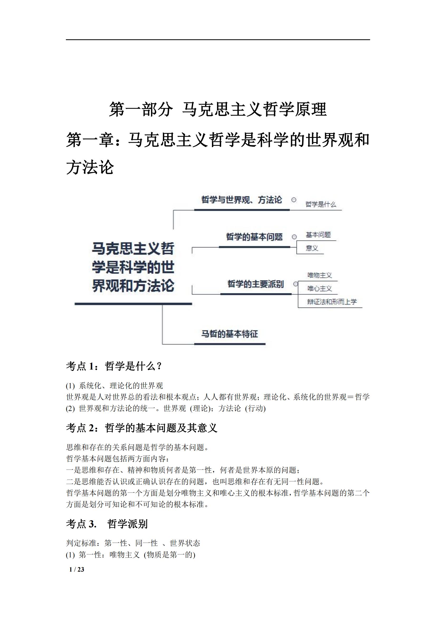 成人高考专科起点升本科政治简答重要考点总结之马克思主义哲学原理(图1)