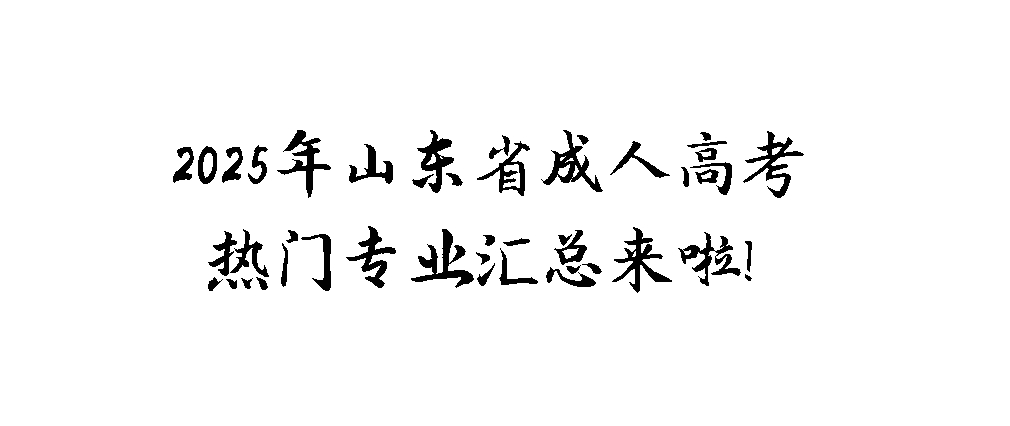 2025年山东成人高考热门专业汇总来啦！